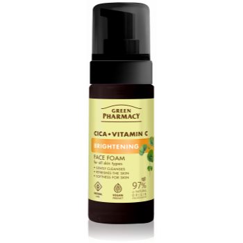 Green Pharmacy Cica + Vitamin C spuma de curatare ce ofera stralucire